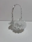 Vintage Fenton Handled Glass Honnail Basket
