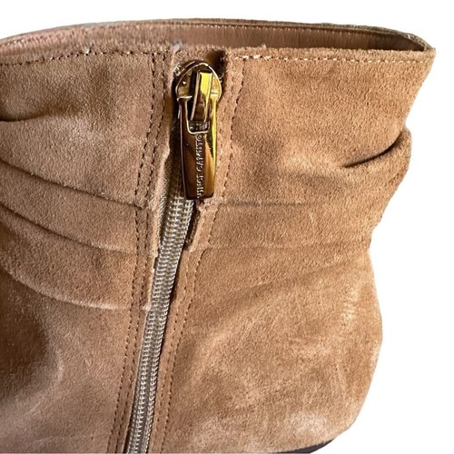 Vince Camuto Nerlinji Western Slouch Leather Ankle Boots Size 8 Suede Point Toe - Picture 4 of 10