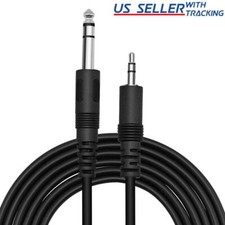 5ft 6.35mm 1/4" to 3.5mm 1/8" Male TRS Stereo Audio Aux Adapter Conversion Cable