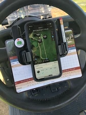iPhone Golf Cart Mount/Scorecard Pro/Steering Wheel Phone Mount
