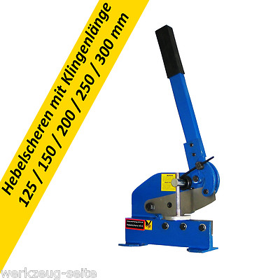 200mm Handhebelschere Für Stahl & Metall - Profi Schere Für Blech, Stäbe & Platten