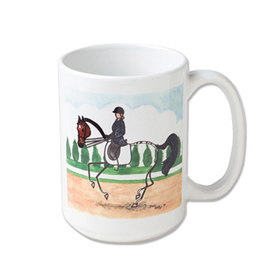 Dressage Canter STICK Horse 15oz Ceramic Mug