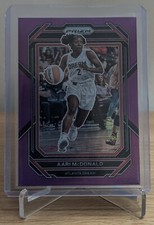 2023 Panini Prizm WNBA Aari McDonald No. 5 Purple Prizm #106/149 Atlanta Dream