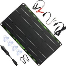 10w Solar Battery Maintainer Waterproof Car Rv Boat Charger 12v Tender Trickle