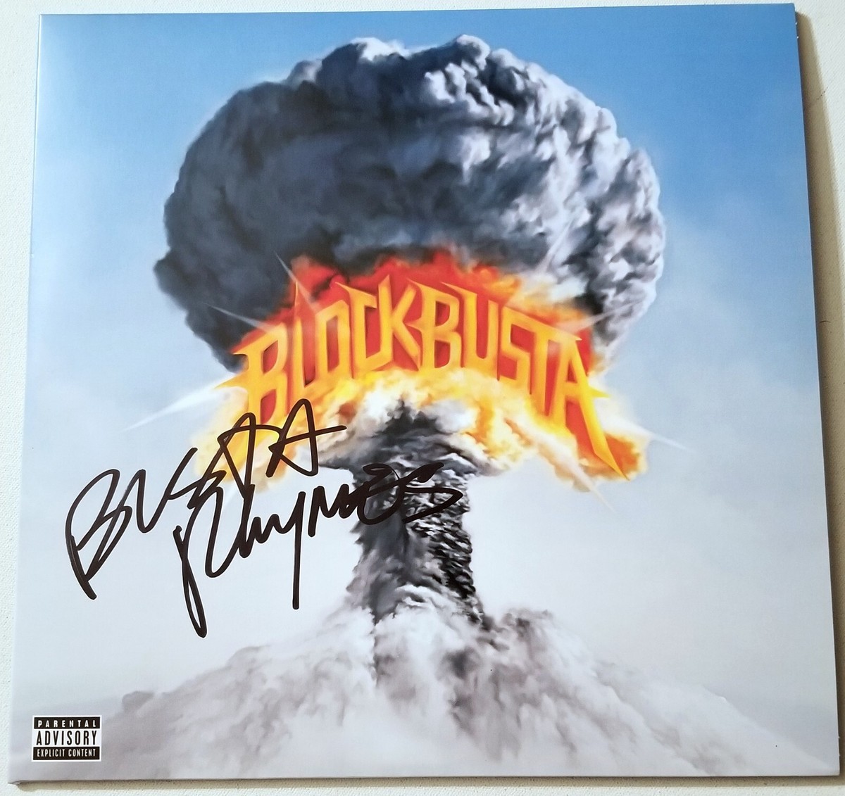 V2.0 12インチレコード LL Cool J Busta Rhymes SIGNED BUSTA RHYMES BLOCKBUSTA AUTOGRAPHED 2 LP BLACK VINYL RAP