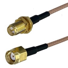 RG316 RP SMA male to RP SMA female Jack Nut bulkhead RF Jumper pigtail 4inch 6FT