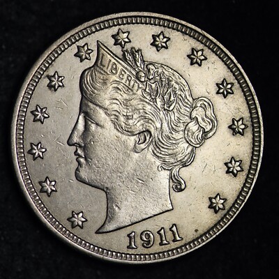 1911 Liberty V Nickel CHOICE AU+ FREE SHIPPING E172 ZHM