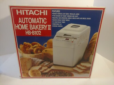 New Hitachi HB-B102 Automatic Bread Maker Machine With Manuals & Accessories