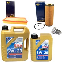 MotoröL Filter Set 5W-30 6 Liter + ÖLablassschraube FüR Seat Leon 2.8 Cupra 4