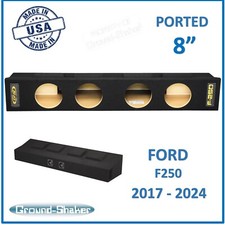 Quad 8" Ported Sub Box 2017 - 2024 Ford F-250 Crew-Cab Subwoofer Enclosure Box