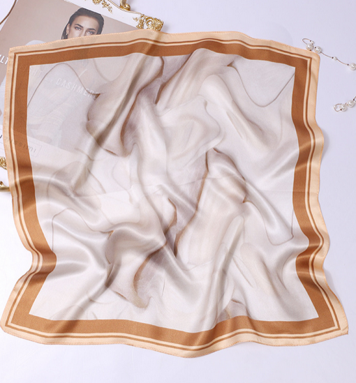 Silk Floral Brown Scarf 20
