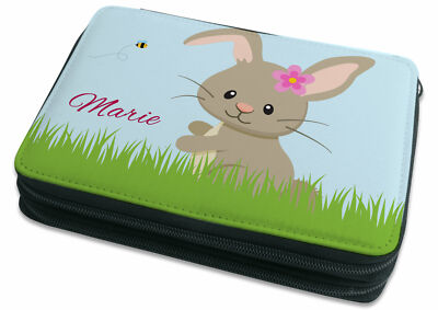 Federmäppchen Federtasche Mäppchen mit Namen personalisiert Hase
