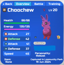    Roblox Loomian Legacy - Rainbow Choochew    