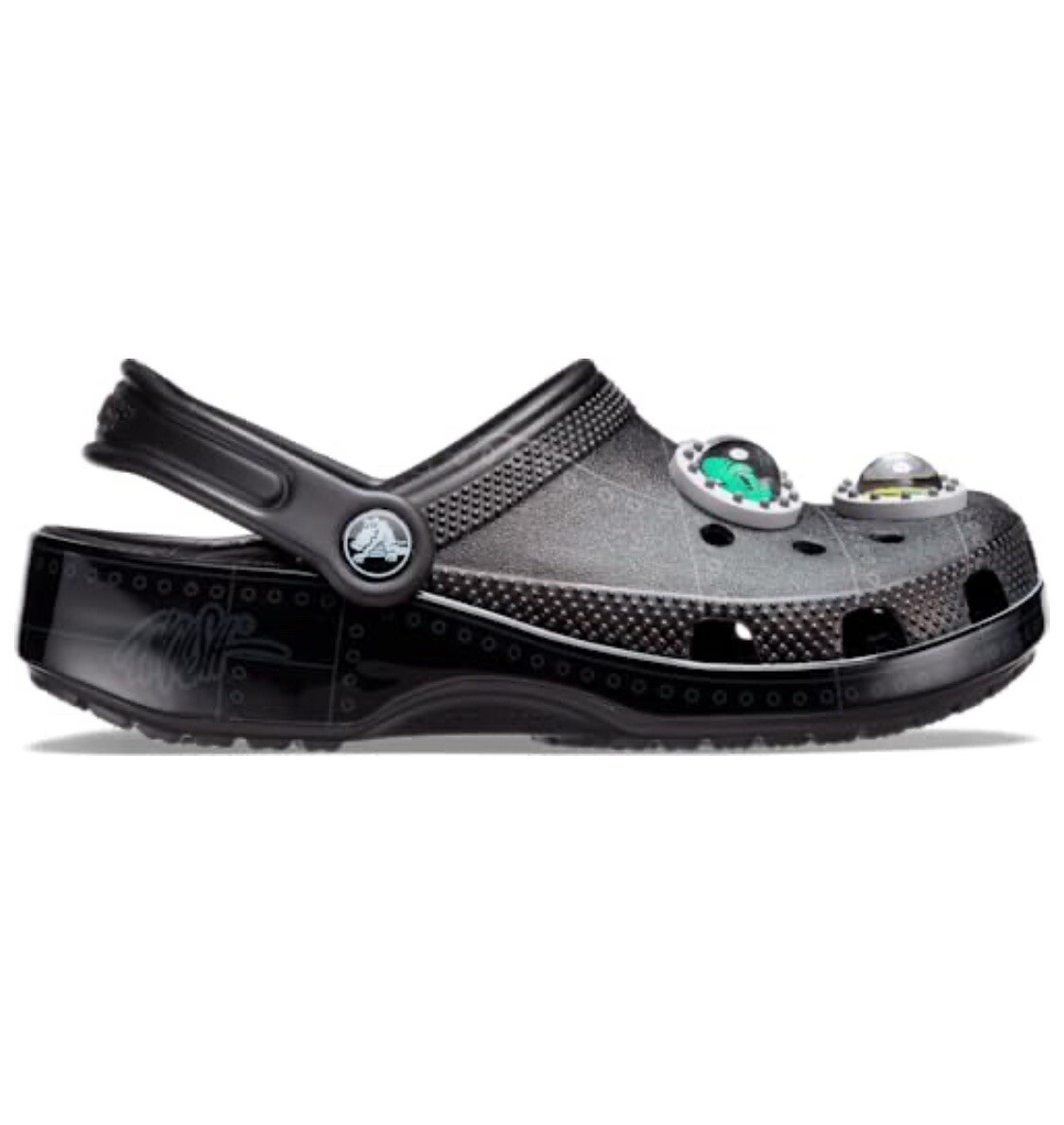 Classic Crocs x Ron English Clog Area 51 Space Alien 54 RARE Kids J4.