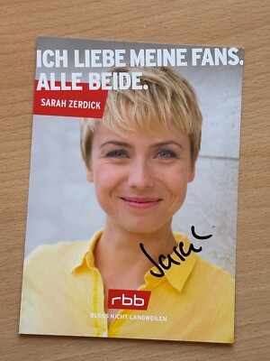 Sarah Zerdick - RBB - Autogrammkarte original signiert - #29977
