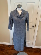 Saturday, Sunday Anthropologie Blue Cable Knit Cowl Neck Dress, Size S