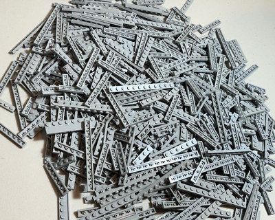 SHIPS FREE LEGO LOT (100) LIGHT BLUISH GRAY BIG PLATE 1X3 1X4 1X6 1X8 1X10 1X12