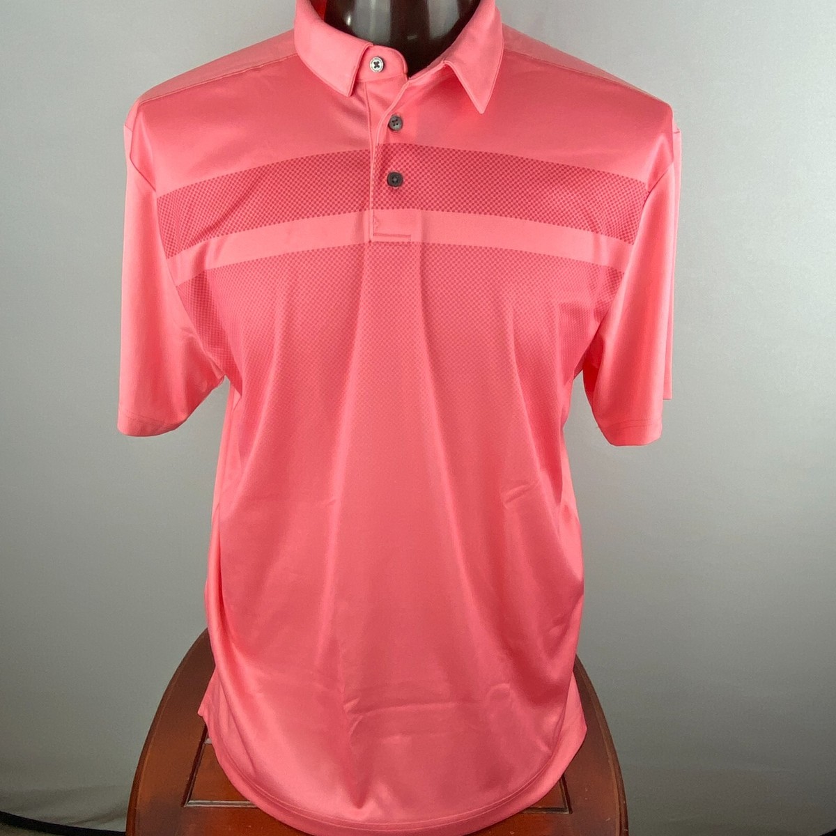 Jack Nicklaus Salmon Color Tiny Print Pattern Men's XL Colorful