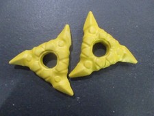 LEGO LEGOLAND NINJAGO NINJA ZANE FOAM SHURIKEN OF ICE PAIR GOLD FOAM 5" RARE NM