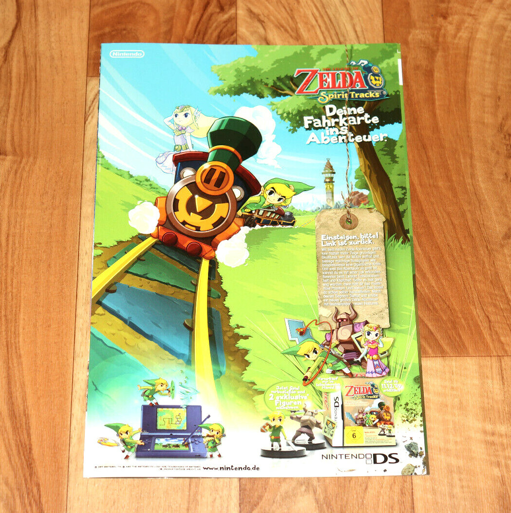 The Legend of Zelda Spirit Tracks Wii U NDS Rare Small Promo