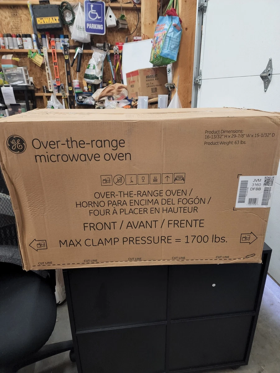NEW GE 1.6 Cu. Ft over the range Microwave Olven JVM3160DFBB in