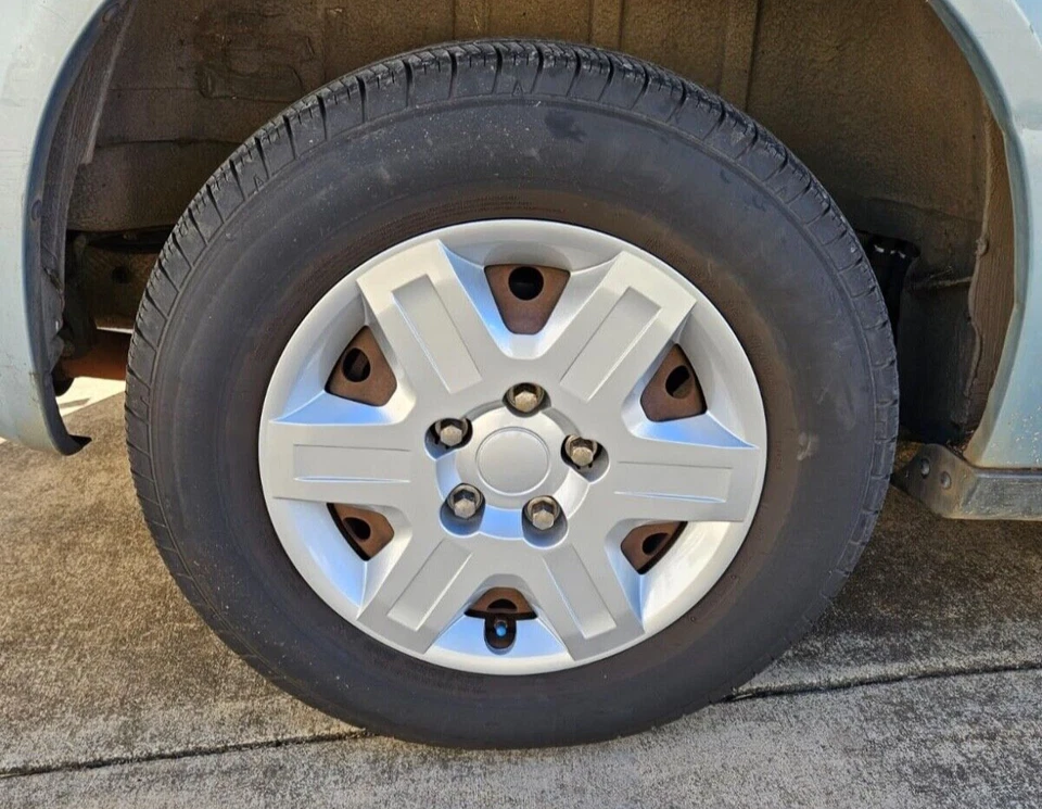 One Wheel Cover Hubcap Fits 2008-2013 Dodge Caravan 16" Silver Bolt On Foto 4 de 4
