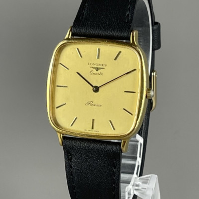 LONGINES Presence Herren Vintage Uhr 150 7112 Neues Lederband Neue Batterie