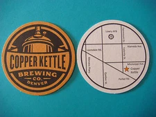 Beer Coaster ~ COPPER KETTLE Brewing Co Mexican Chocolate Stout ~ DENVER Brewery