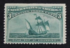 CKStamps: US Stamps Collection Scott#232 3c Columbian Mint NH OG Tiny Tear