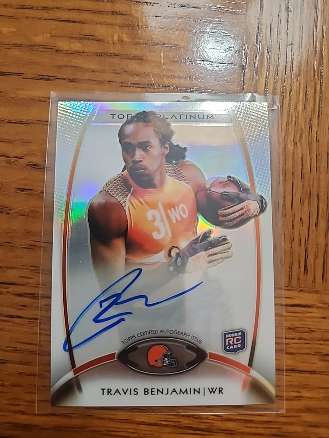Travis Benjamin Topps Platinum #166 Autograph