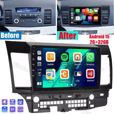 For Mitsubishi Lancer 2008-2015 Android 15 CarPlay Car Radio GPS Navi Stereo 32G