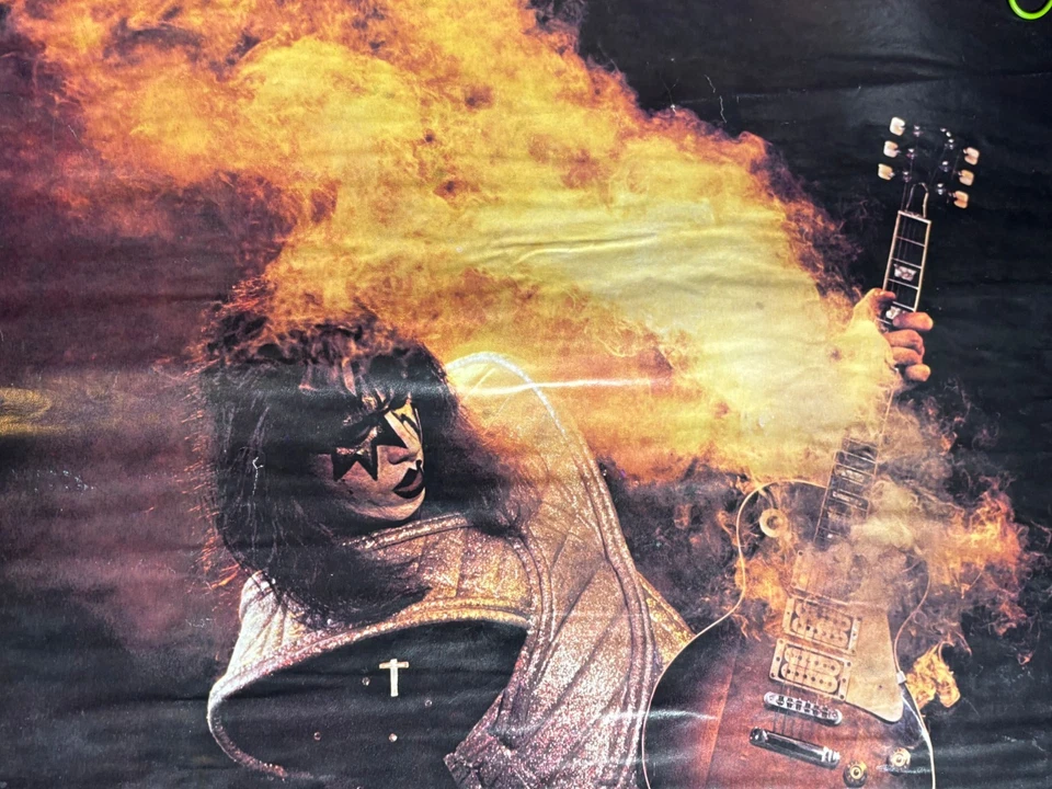 KISS ACE FREHLEY ALIVE II STAGE SHOT VINTAGE 1977 AUCOIN MGT POSTER -READ! - Image 4 of 4