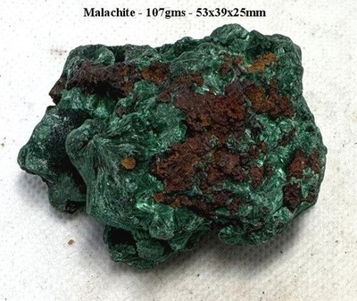 MALACHITE, 107gms, NICE DEEP COLOR, * NATURAL *, USA SELLER