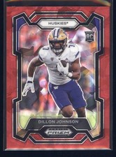 2024 Panini Prizm Draft Picks #173 Dillon Johnson Red Ice