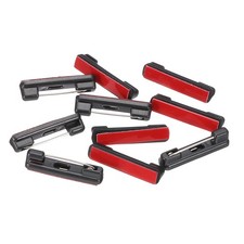 10Pcs Safety Pins, 22mm Self Adhesive Safety Pins Bar Badge Pins Small,Black