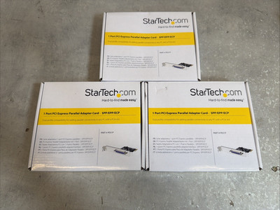 Lot of 3 - New - StarTech PEX1P PCIe Parallel Adapter Cards SPP/EPP/ECP