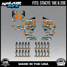 Graphics Kit for STACYC 18E 20E Electric Bike (All Years) Shred-orange