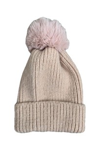 Norla Canada Alpaca Wool Blend Beanie Cap Pom Hat Toque Winter Knit Ombre Pink Winter Beanie With Hot Pink and Black Pom Pom, Shades of  main image 3