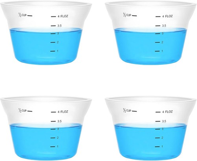 #ad 4 Pcs Silicone Laundry Measuring Cup 125ml Reusable Liquid Measuring Cup Laundry $15.28