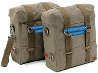 MilitäR GrüN Packtasche Beutel Leinen FüR Royal Enfield Neu Klassisch Reborn 350