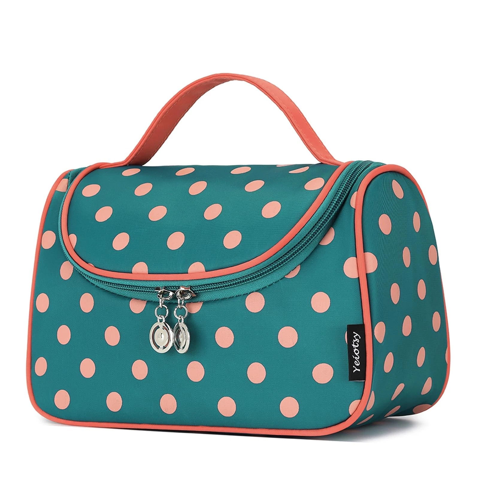 Yeiotsy Travel Cosmetic Bag â€“ Polka Dots Makeup Travel Organizer, Hanging