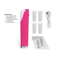 Electric Dermaplaning Tool Kit with LED Light, Mini Face Dermaplaning Razor, Pai