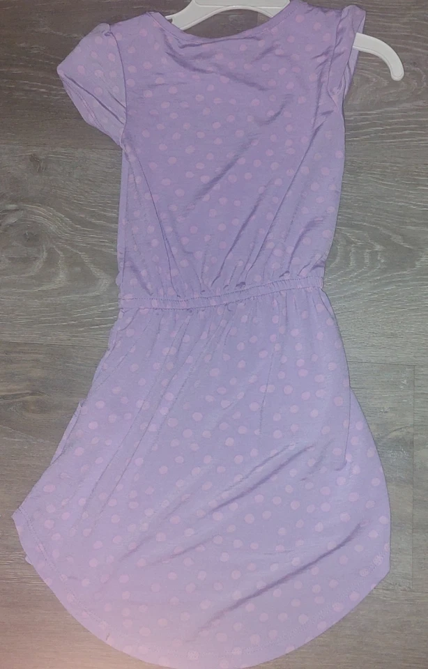 Vestido LuLaRoe Niño Talla 2 Púrpura Rosa Lunares Slinky Material Niña 💜 2T Foto 3 de 4
