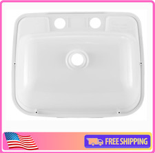 Rectangle RV Bathroom Sink  Single Bowl Lavatory Sink  Camper Sink  Plastic 