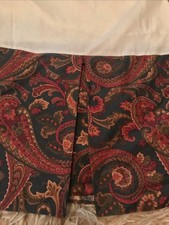 Croscill Paisley Twin Bed Skirt Dust Ruffle Deep Browns Red Floral  13&rdquo; Drop USA