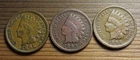1891, 1893, 1894 Indian Head Cent,  Fine,  Lot Of 3, See COLOR (1H)