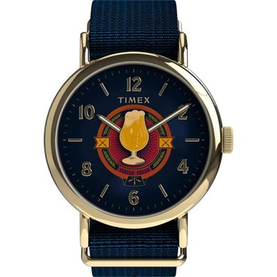 Uhr TIMEX WEEKENDER HARRY POTTER TW2Y76100 Textilarmband Blau Golden