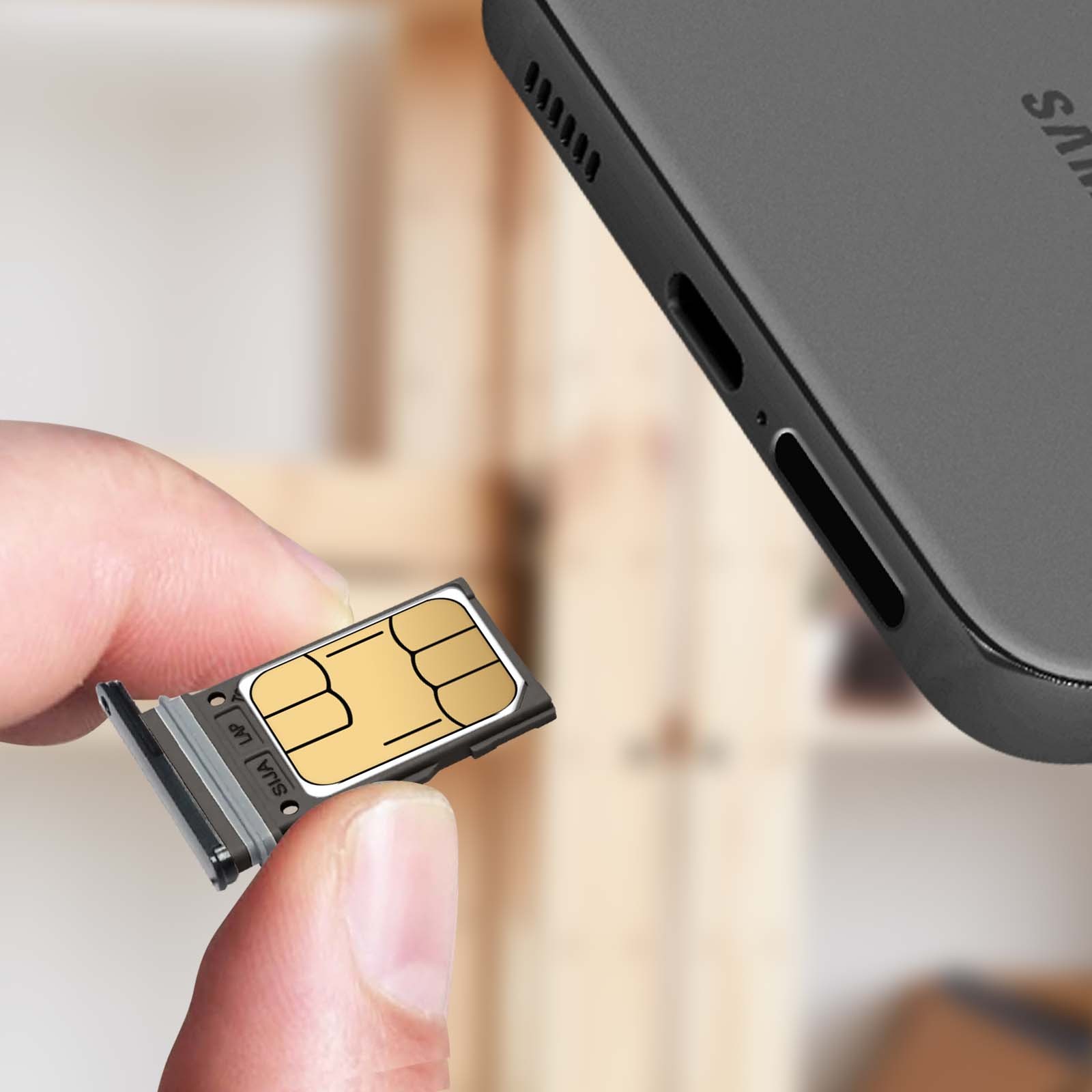 Remplacer le tiroir SIM cassé du Galaxy S22 avec ce support Phantom Black