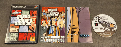 Grand Theft Auto III (PlayStation 2, 2001) CIB Complete With Manual & Map Tested