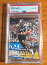 1997-98 Fleer - Tim Duncan #201 Rookie Card (RC) PSA 8 Gem Mint. rookie card picture